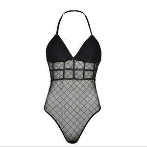 Dream Bandits Black Lace Teddy Lingerie Bodysuit